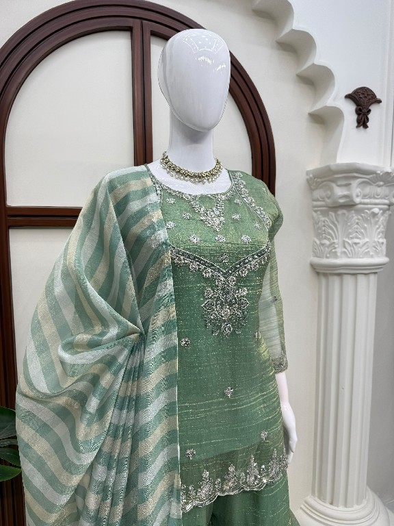 TEXTILEDEAL D.NO 6082 WHOLESALE READYMADE SALSA SILK PARTY WEAR TOP SHARARA WITH DUPATTA ONLINE