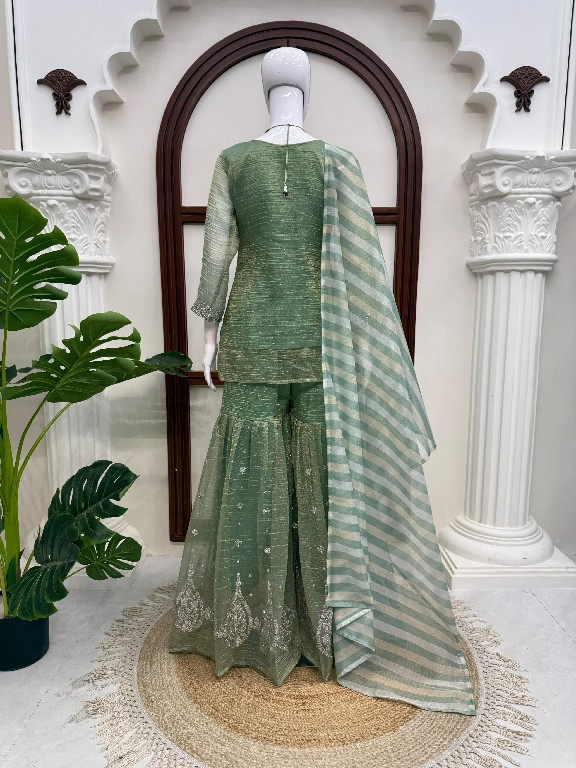 TEXTILEDEAL D.NO 6082 WHOLESALE READYMADE SALSA SILK PARTY WEAR TOP SHARARA WITH DUPATTA ONLINE