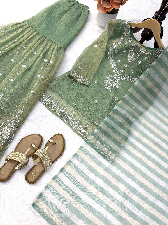 TEXTILEDEAL D.NO 6082 WHOLESALE READYMADE SALSA SILK PARTY WEAR TOP SHARARA WITH DUPATTA ONLINE