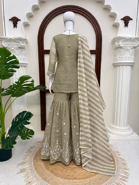TEXTILEDEAL D.NO 6082 WHOLESALE READYMADE SALSA SILK PARTY WEAR TOP SHARARA WITH DUPATTA ONLINE