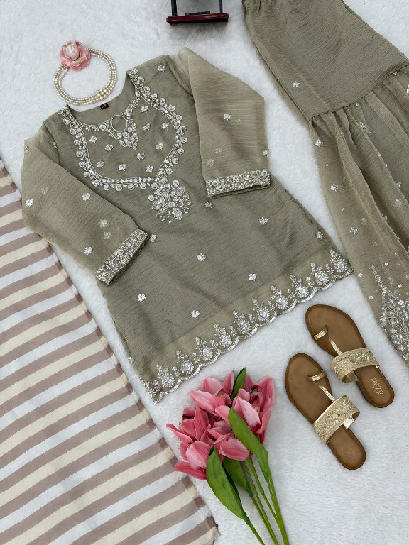 TEXTILEDEAL D.NO 6082 WHOLESALE READYMADE SALSA SILK PARTY WEAR TOP SHARARA WITH DUPATTA ONLINE