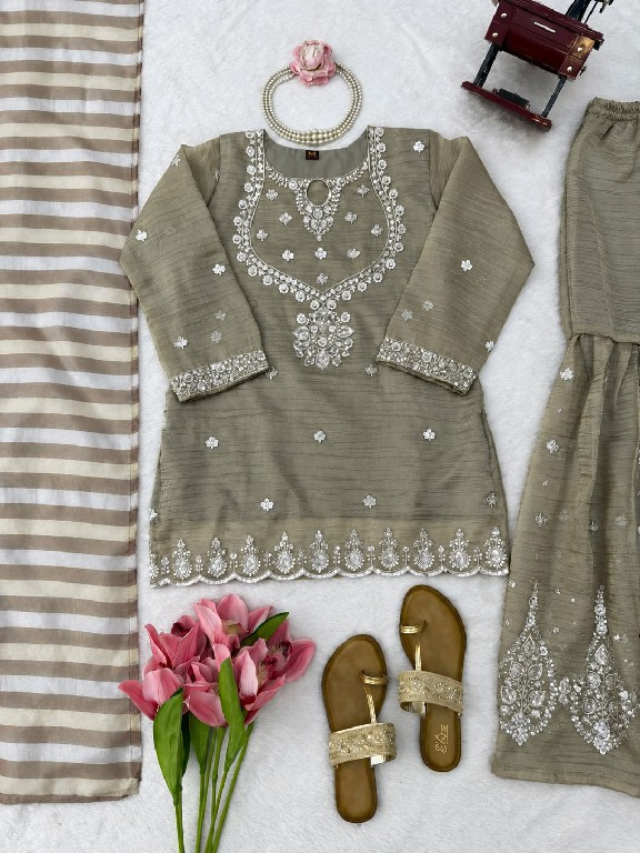 TEXTILEDEAL D.NO 6082 WHOLESALE READYMADE SALSA SILK PARTY WEAR TOP SHARARA WITH DUPATTA ONLINE
