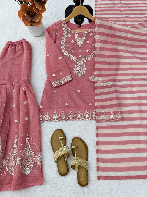 TEXTILEDEAL D.NO 6082 WHOLESALE READYMADE SALSA SILK PARTY WEAR TOP SHARARA WITH DUPATTA ONLINE