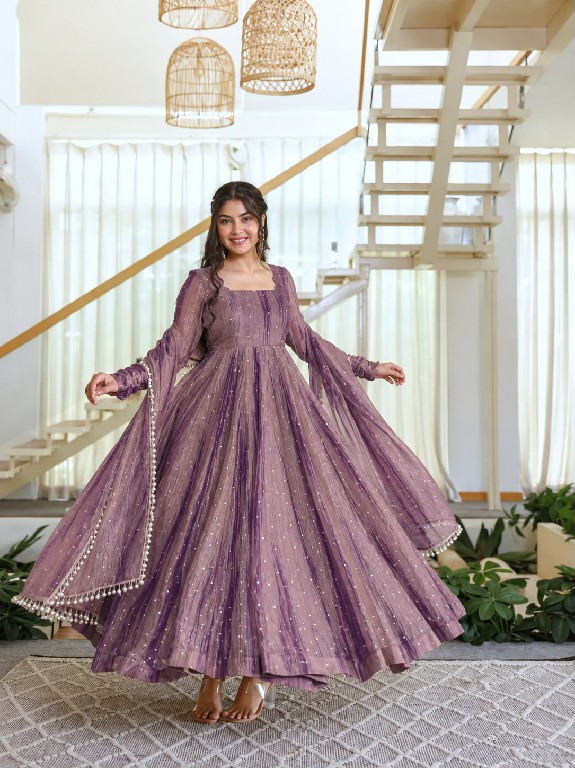 TEXTILEDEAL D.NO KD 1641 WHOLESALE READYMADE SALSA SILK DESIGNER GOWN PANT WITH DUPATTA EXPORTER