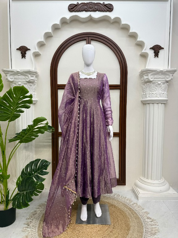 TEXTILEDEAL D.NO KD 1641 WHOLESALE READYMADE SALSA SILK DESIGNER GOWN PANT WITH DUPATTA EXPORTER