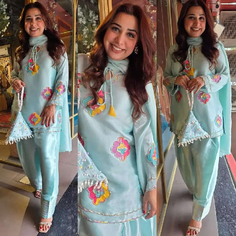 TEXTILEDEAL D.NO AAL-2156 WHOLESALE READYMADE CRAPE SILK BEAUTIFUL FARSHI SALWAR STYLE 3 PCS SUITS SUPPLIER