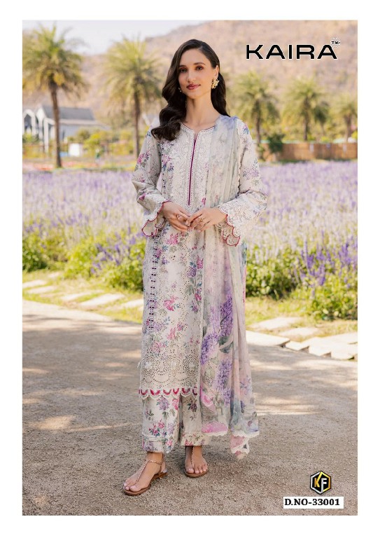KEVAL FAB KAIRA VOL 33 WHOLESALE READYMADE HEAVY COTTON PRINTED KARACHI STYLE 3 PCS SUITS EXPORTER