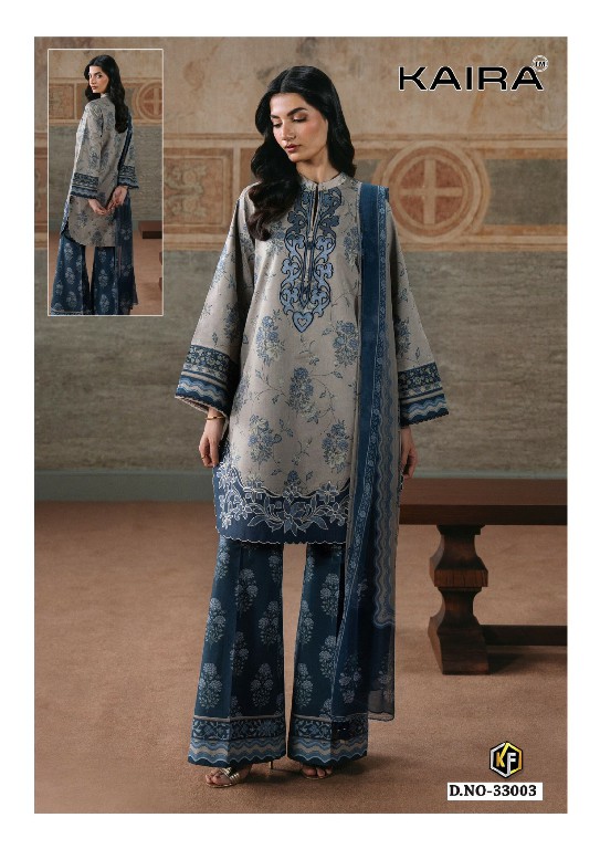 KEVAL FAB KAIRA VOL 33 WHOLESALE READYMADE HEAVY COTTON PRINTED KARACHI STYLE 3 PCS SUITS EXPORTER