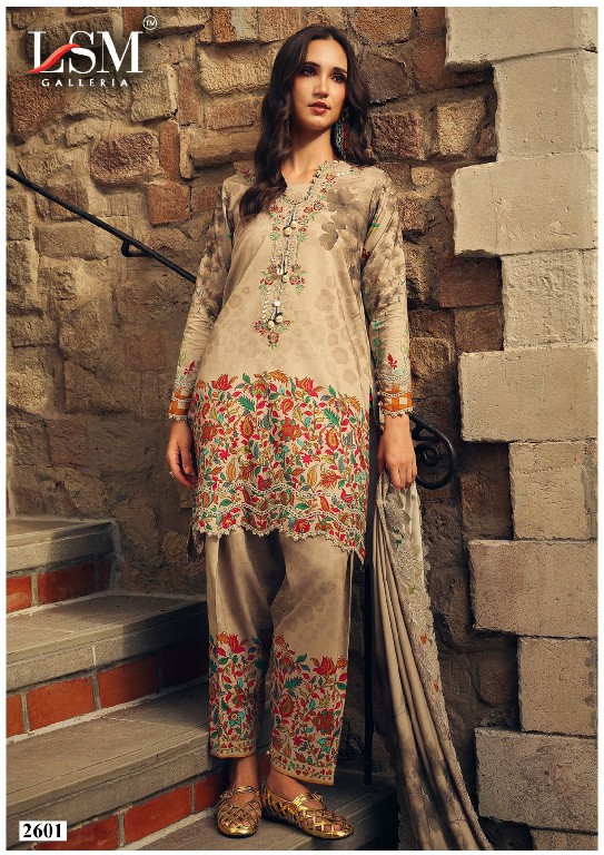 LSM GALLERIA PARIAN DREAM VOL 26 WHOLESALE READYMADE LAWN PRINTED LUXURIOUS 3 PCS SUITS SUPPLIER