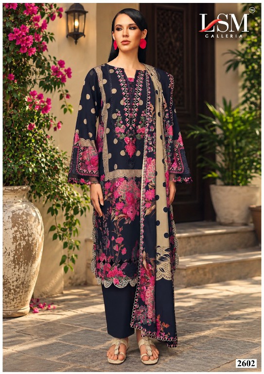 LSM GALLERIA PARIAN DREAM VOL 26 WHOLESALE READYMADE LAWN PRINTED LUXURIOUS 3 PCS SUITS SUPPLIER