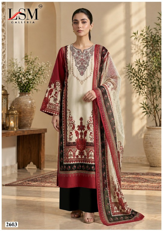 LSM GALLERIA PARIAN DREAM VOL 26 WHOLESALE READYMADE LAWN PRINTED LUXURIOUS 3 PCS SUITS SUPPLIER