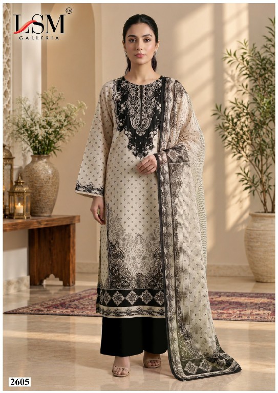 LSM GALLERIA PARIAN DREAM VOL 26 WHOLESALE READYMADE LAWN PRINTED LUXURIOUS 3 PCS SUITS SUPPLIER