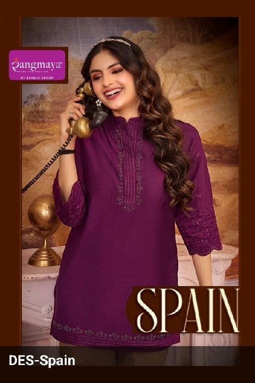 RANGMAYA SPAIN WHOLESALE READYMADE VERTICAN TRENDY STYLISH SHORT TOPS FOR EXPORT
