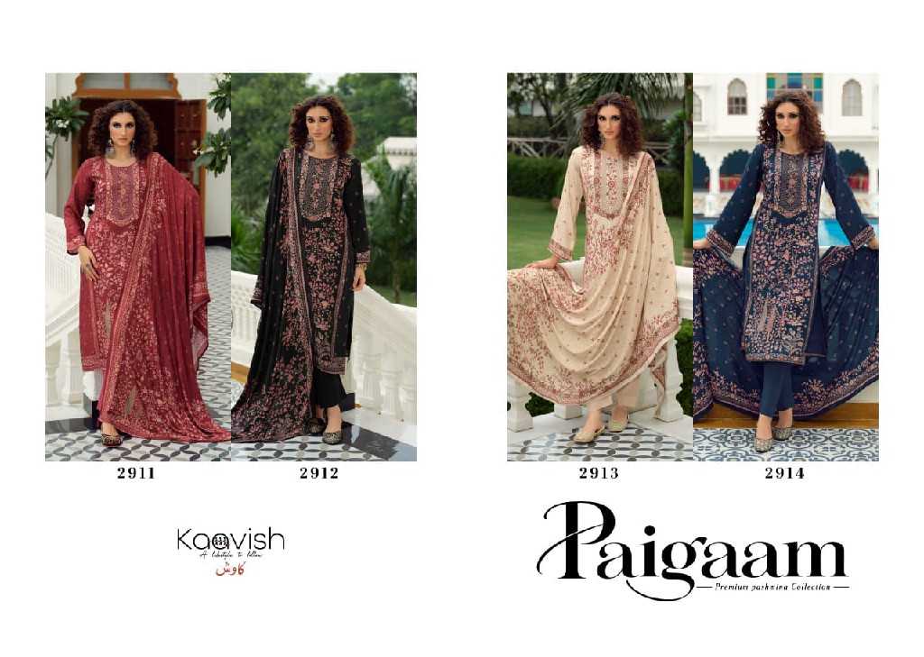 KAAVISH PAIGAAM WHOLESALE VISCOSE PASHMINA WINTER ELEGANT LOOK UNSTITCH SALWAR SUITS EXPORTER