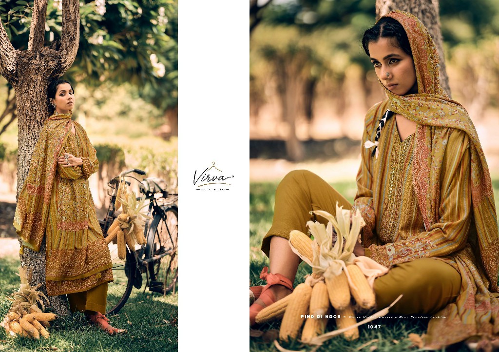 VIRVA PIND DI NOOR WHOLESALE VISCOSE PASHMINA WINTER LUXURIOUS UNSTITCH SALWAR SUITS SUPPLIER