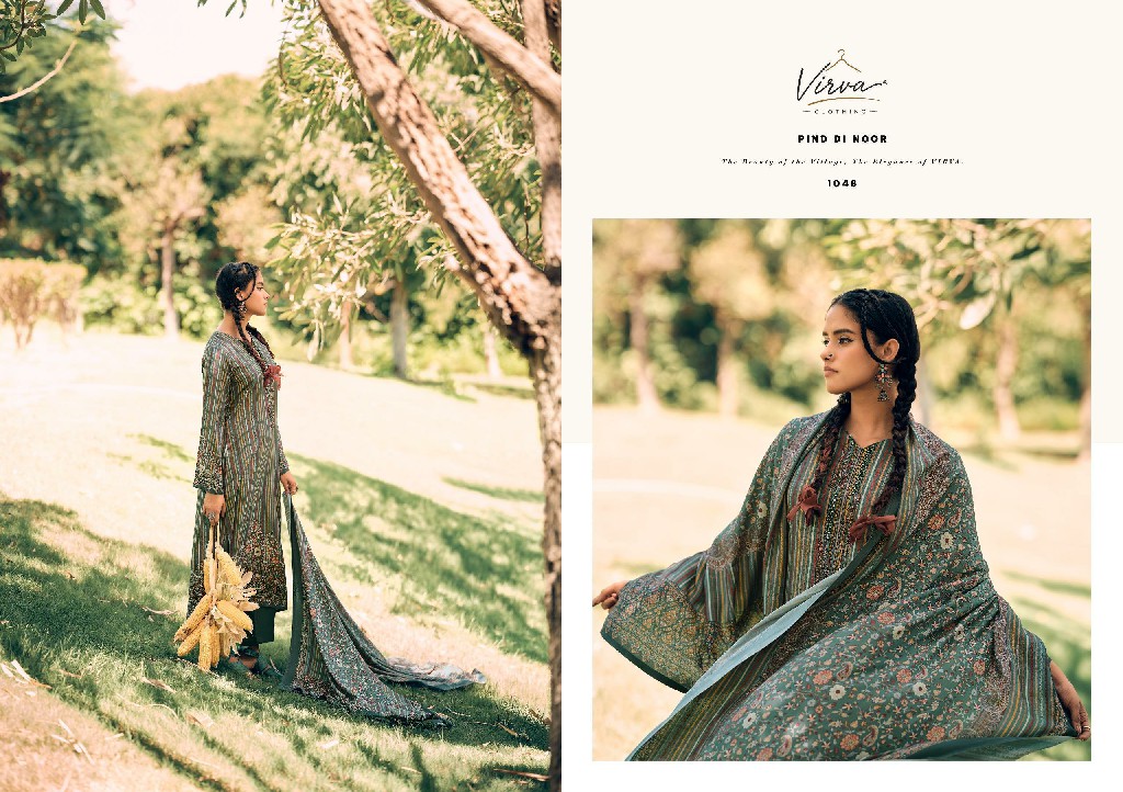 VIRVA PIND DI NOOR WHOLESALE VISCOSE PASHMINA WINTER LUXURIOUS UNSTITCH SALWAR SUITS SUPPLIER