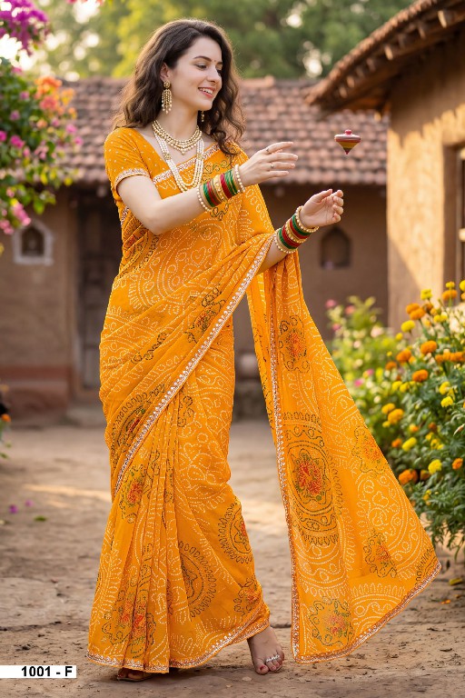 VALLABHI PRINTS MANSI WHOLESALE BANDHANI PRINT PRETTY LOOK SAREES FOR WOMEN ONLINE
