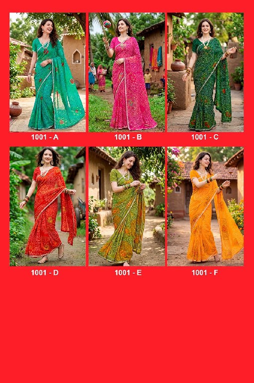 VALLABHI PRINTS MANSI WHOLESALE BANDHANI PRINT PRETTY LOOK SAREES FOR WOMEN ONLINE