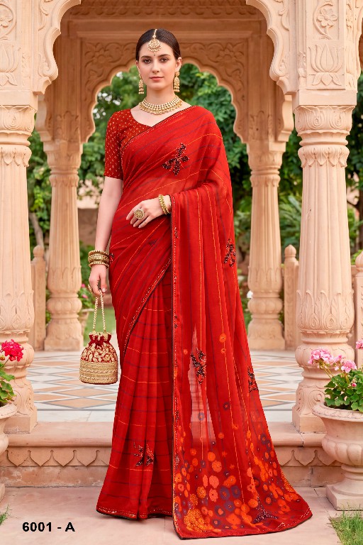 VALLABHI PRINTS SUHANI VOL 6 WHOLESALE WEIGHTLESS FABRIC FLORAL PRINT SAREES FOR WOMEN ONLINE