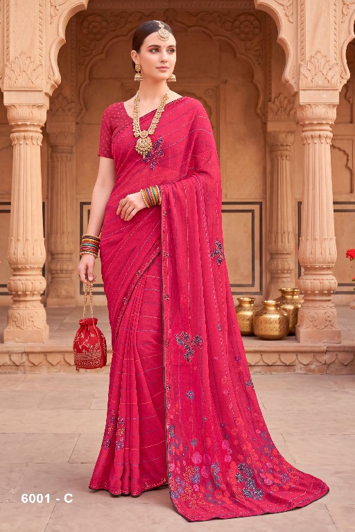 VALLABHI PRINTS SUHANI VOL 6 WHOLESALE WEIGHTLESS FABRIC FLORAL PRINT SAREES FOR WOMEN ONLINE