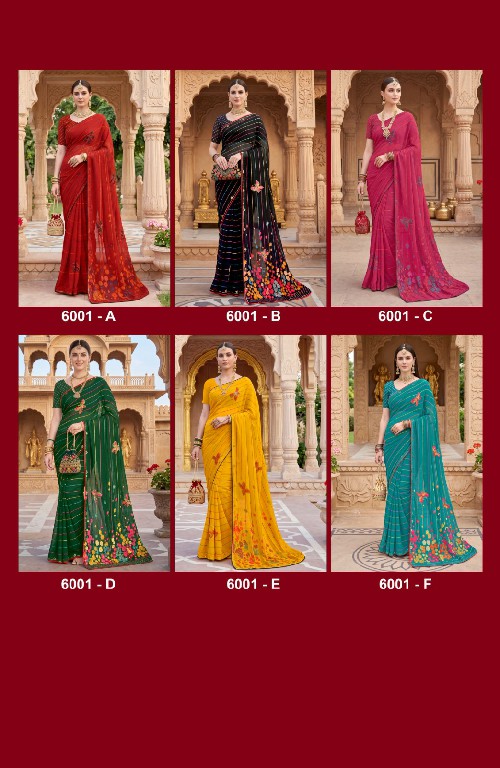 VALLABHI PRINTS SUHANI VOL 6 WHOLESALE WEIGHTLESS FABRIC FLORAL PRINT SAREES FOR WOMEN ONLINE