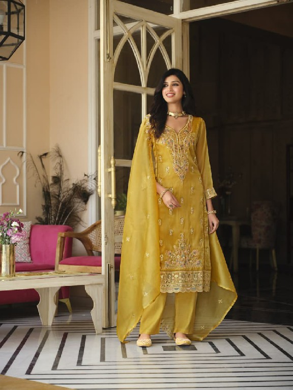 TEXTILEDEAL D.NO 50138 WHOLESALE READYMADE SIMER BITS WORK BIG SIZE FESTIVE WEAR 3 PCS SUITS EXPORTER