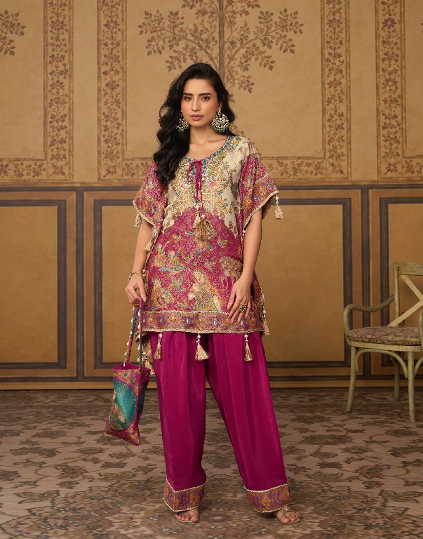 DORI BY SAYURI DESIGNER WHOLESALE READYMADE LATEST TRENDY JACQUARD STYLISH KAFTAN WITH FARSHI SALWAR FOR WOMEN ONLINE