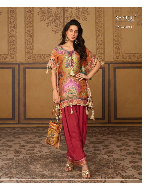 DORI BY SAYURI DESIGNER WHOLESALE READYMADE LATEST TRENDY JACQUARD STYLISH KAFTAN WITH FARSHI SALWAR FOR WOMEN ONLINE