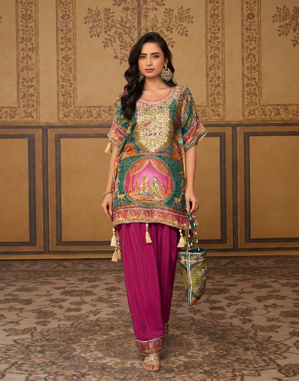 DORI BY SAYURI DESIGNER WHOLESALE READYMADE LATEST TRENDY JACQUARD STYLISH KAFTAN WITH FARSHI SALWAR FOR WOMEN ONLINE