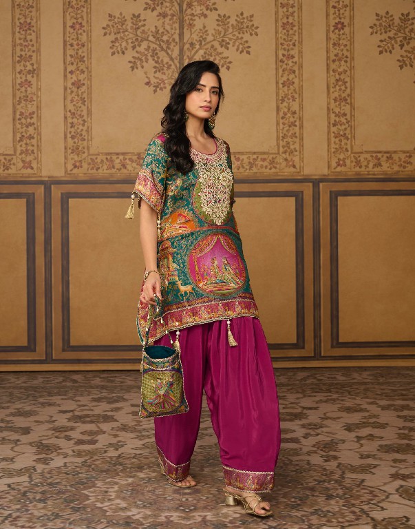 DORI BY SAYURI DESIGNER WHOLESALE READYMADE LATEST TRENDY JACQUARD STYLISH KAFTAN WITH FARSHI SALWAR FOR WOMEN ONLINE