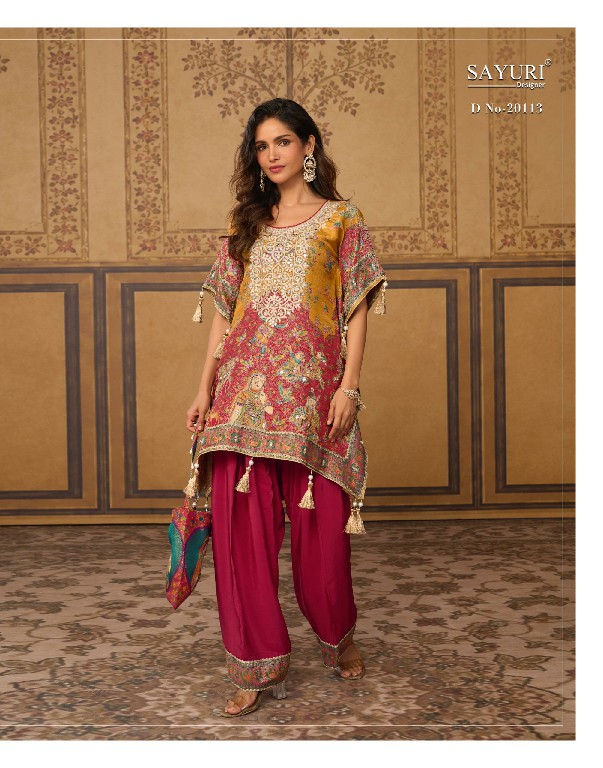 DORI BY SAYURI DESIGNER WHOLESALE READYMADE LATEST TRENDY JACQUARD STYLISH KAFTAN WITH FARSHI SALWAR FOR WOMEN ONLINE