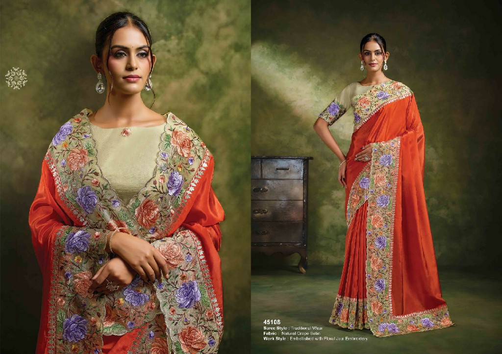 MAHOTSAV NORITA 45100 SAADGI WHOLESALE FESTIVE WEAR DESIGNER SAREES FOR WOMEN EXPORTER