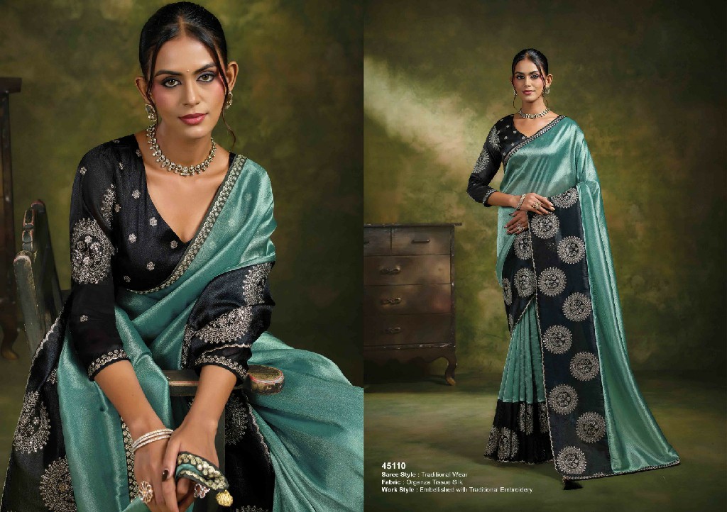 MAHOTSAV NORITA 45100 SAADGI WHOLESALE FESTIVE WEAR DESIGNER SAREES FOR WOMEN EXPORTER