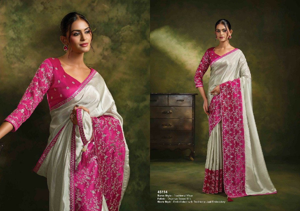 MAHOTSAV NORITA 45100 SAADGI WHOLESALE FESTIVE WEAR DESIGNER SAREES FOR WOMEN EXPORTER