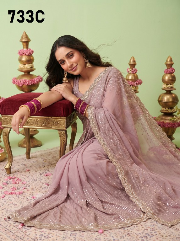 DURGA D.NO 733 COLOURS WHOLESALE BEAUTIFUL PARTY WEAR INDIAN SAREES FOR WOMEN SUPPLIER