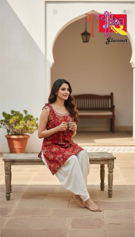AMBIKA CHAAT MASALA WHOLESALE READYMADE VERICAN MIRROR WORK TRENDY STYLISH COMBO SHORT KURTIS FOR WOMEN ONLINE