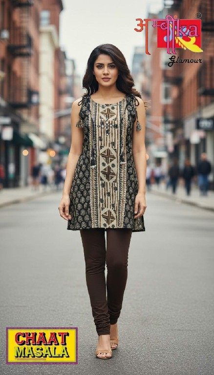 AMBIKA CHAAT MASALA WHOLESALE READYMADE VERICAN MIRROR WORK TRENDY STYLISH COMBO SHORT KURTIS FOR WOMEN ONLINE