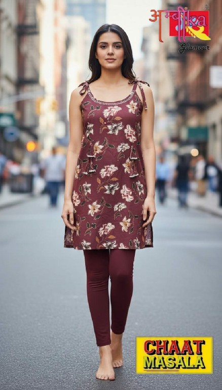 AMBIKA CHAAT MASALA WHOLESALE READYMADE VERICAN MIRROR WORK TRENDY STYLISH COMBO SHORT KURTIS FOR WOMEN ONLINE
