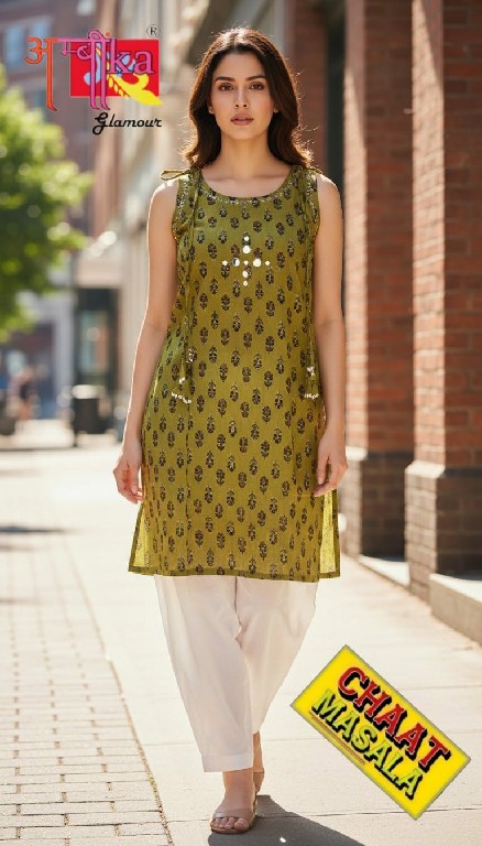 AMBIKA CHAAT MASALA WHOLESALE READYMADE VERICAN MIRROR WORK TRENDY STYLISH COMBO SHORT KURTIS FOR WOMEN ONLINE