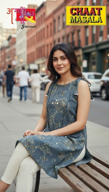 AMBIKA CHAAT MASALA WHOLESALE READYMADE VERICAN MIRROR WORK TRENDY STYLISH COMBO SHORT KURTIS FOR WOMEN ONLINE