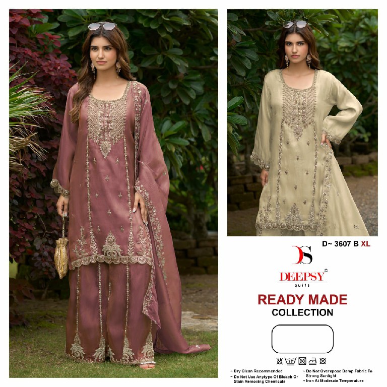 DEEPSY D.NO 3607 WHOLESALE READYMADE VISCOSE TISSUE SILK PAKISTANI GORGEOUS LOOK 3 PCS SUITS SUPPLIER