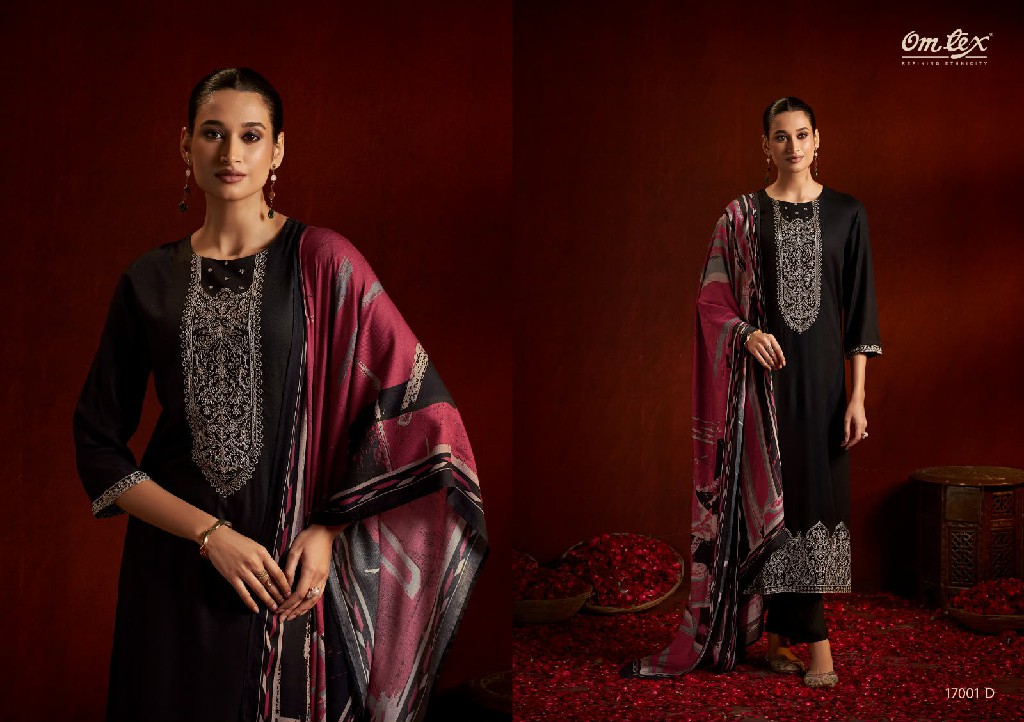 OMTEX BASIRAH WHOLESALE PURE PASHMINA WINTER ELEGANT LOOK UNSTITCH SALWAR SUITS SUPPLIER