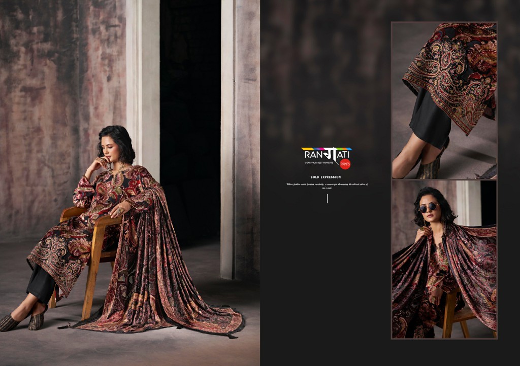 RANGATI PRINTS GULREZ WHOLESALE PALACHI VELVET WINTER WEAR UNSTITCH SALWAR SUITS EXPORTER