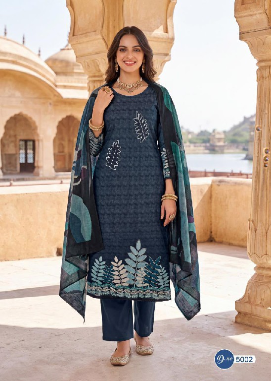 RAHI FAB RISING SILVER VOL 5 WHOLESALE PURE COTTON BEAUTIFUL HAND WORK UNSTITCH SALWAR SUITS SUPPLIER
