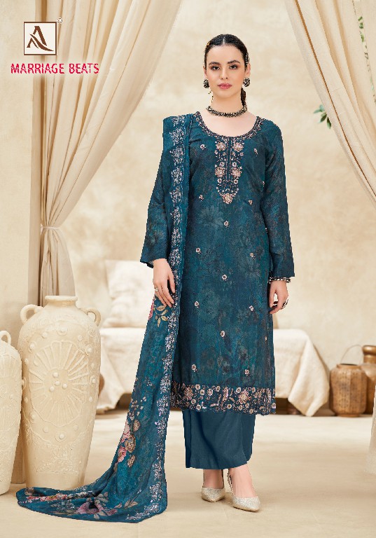 ALOK SUIT MARRIAGE BEATS WHOLESALE VISCOSE MUSLIN FANCY BEATS WORK UNSTITCH SALWAR SUITS EXPORTER