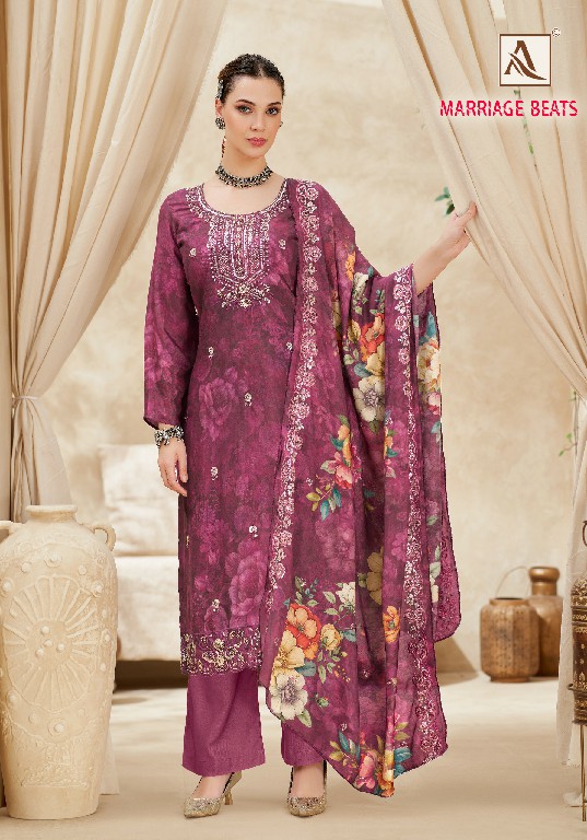 ALOK SUIT MARRIAGE BEATS WHOLESALE VISCOSE MUSLIN FANCY BEATS WORK UNSTITCH SALWAR SUITS EXPORTER