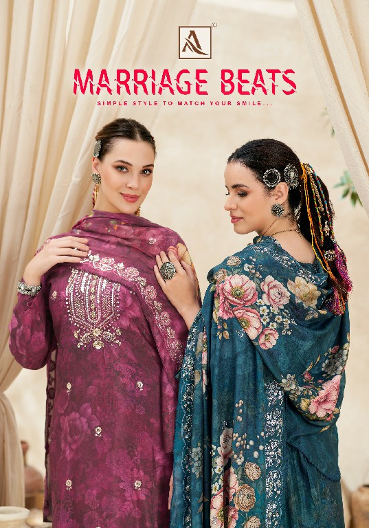 ALOK SUIT MARRIAGE BEATS WHOLESALE VISCOSE MUSLIN FANCY BEATS WORK UNSTITCH SALWAR SUITS EXPORTER