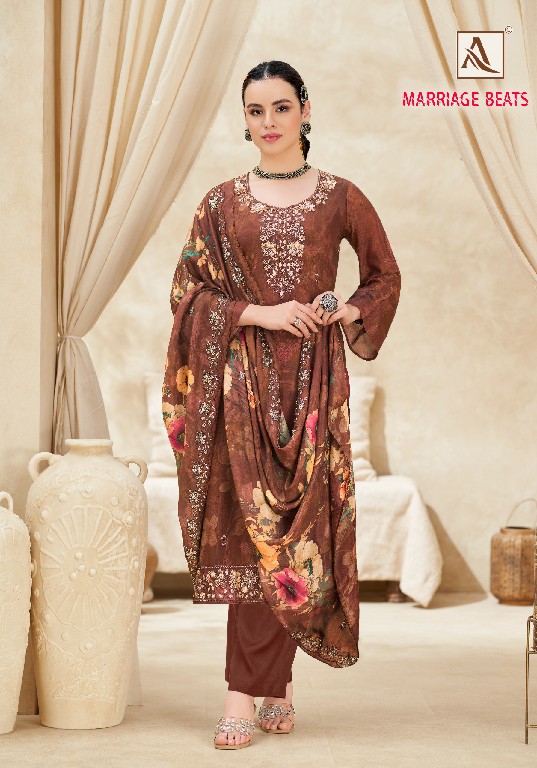 ALOK SUIT MARRIAGE BEATS WHOLESALE VISCOSE MUSLIN FANCY BEATS WORK UNSTITCH SALWAR SUITS EXPORTER