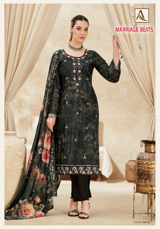 ALOK SUIT MARRIAGE BEATS WHOLESALE VISCOSE MUSLIN FANCY BEATS WORK UNSTITCH SALWAR SUITS EXPORTER