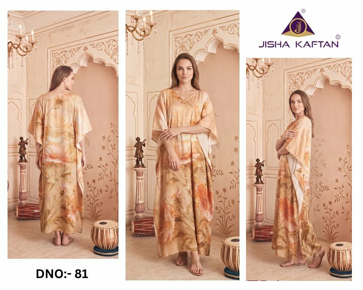 JELITE JISHA KAFTAN SATIN BREEZE VOL 11 WHOLESALE READYMADE JAPAN SATIN BEAUTIFUL KAFTAN STYLE GOWN FOR WOMEN ONLINE